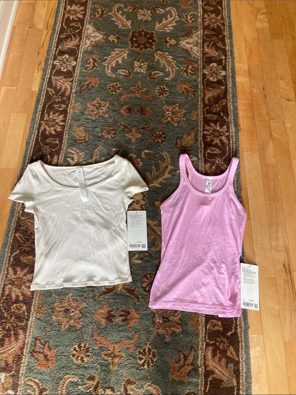 Bundle of NWT Lululemon hold tight tops size 2
